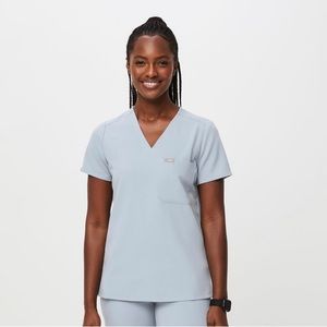 Figs Dusty Blue scrub set